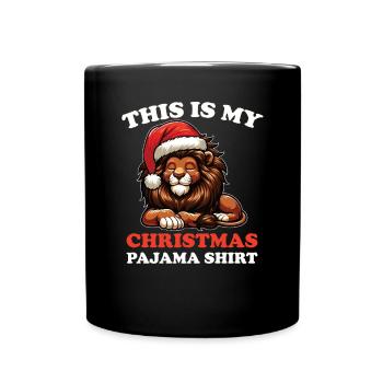 Pyjama de Noël Lion Lions - Mug uni - noir - Devant