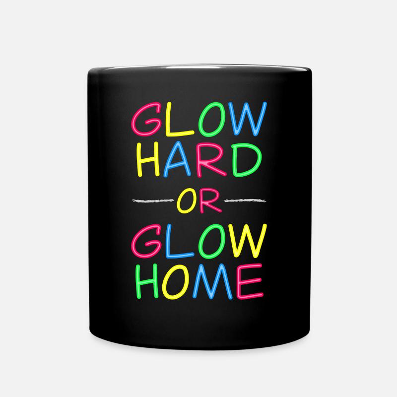 Devise de Neon Life - Vivre radieusement - Mug uni - noir