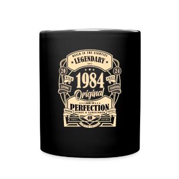 40. Geburtstag, Geschenk, Legende, Original, 1984 - Tasse einfarbig - Schwarz - Vorne