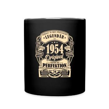 70. Geburtstag, Geschenk, Legende, Original, 1954 - Tasse einfarbig - Schwarz - Vorne