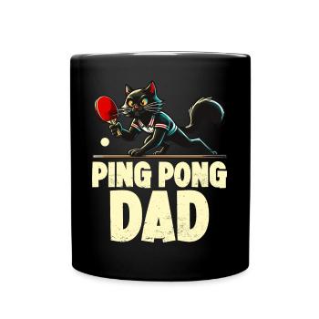 Table Tennis Katze Pingpong Black Cat Dad Outfit - Mug uni - noir - Devant