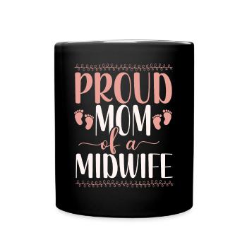 Infirmière Sage-femme Accoucheuse Maman - Mug uni - noir - Devant
