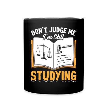 Lustiger Jurastudent Jurastudium - Tasse einfarbig - Schwarz - Vorne