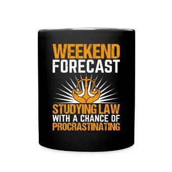 Lustiger Jurastudent Jurastudium - Tasse einfarbig - Schwarz - Vorne