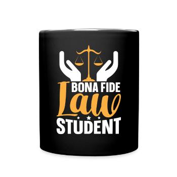 Jurastudium Zukünftiger Jurist - Tasse einfarbig - Schwarz - Vorne