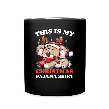 Pyjama de Noël Koala Koalas - Mug uni - noir - Devant
