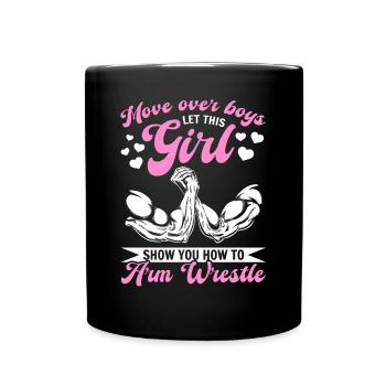 Bras de fer Bras de fer Fille Bras de fer Fille - Mug uni - noir - Devant