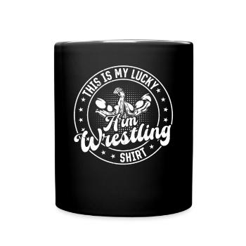 C’est ma chemise de bras de fer porte-bonheur - Mug uni - noir - Devant