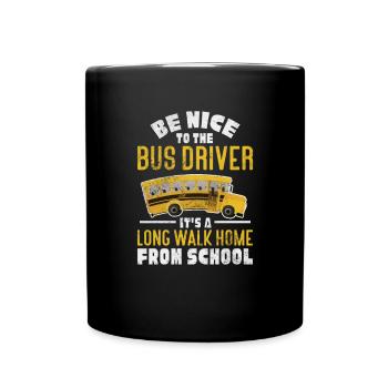 Busfahrer - Tasse einfarbig - Schwarz - Vorne