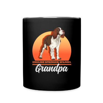 English Springer Spaniel Grandpa Dog Owner Gift - Full Colour Mug - black - Front