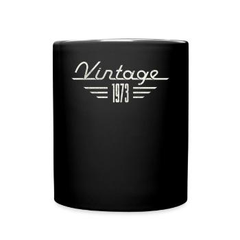 Vintage 1973 année de naissance minimaliste anniversaire - Mug uni - noir - Devant