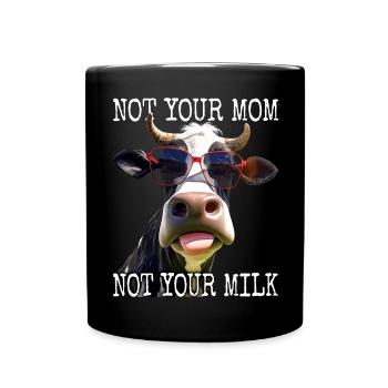 Pas ta mère Pas ton lait Végétalien Végétarien Végétarien - Mug uni - noir - Devant