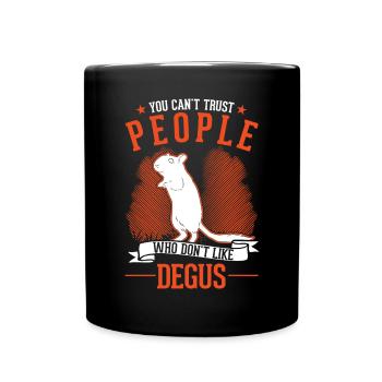 Degu Gift Shrub Rat Forest Degu - Full Colour Mug - black - Front