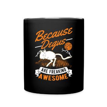 Degu Owner Shrub Rat Forest Degu - Full Colour Mug - black - Front