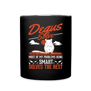 Degu Gift Shrub Rat Forest Degu - Full Colour Mug - black - Front