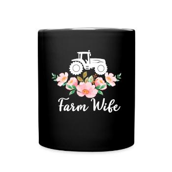 Farmfrau Landwirt Landwirtschaft Landwirtschaft - Tasse einfarbig - Schwarz - Vorne