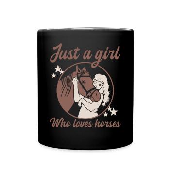 Horse Love Rider Girl Dream - Full Colour Mug - black - Front