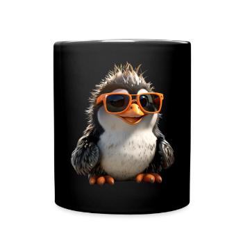 Pinguin Sonnenbrille Geschenk Ich Liebe Pinguine - Tasse einfarbig - Schwarz - Vorne