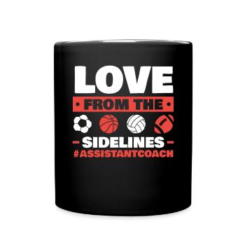 Assistant Coach Sport Trainer Team Coaching - Tasse einfarbig - Schwarz - Vorne