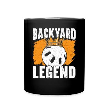 Wiffleball Mannschaftssport Unihockey Wiffleball Spruch - Tasse einfarbig - Schwarz - Vorne
