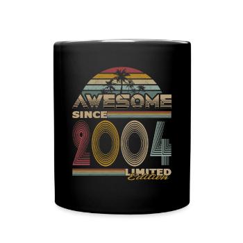 20th Birthday Vintage 2004 Awesome Since 2004 - Full Colour Mug - black - Front