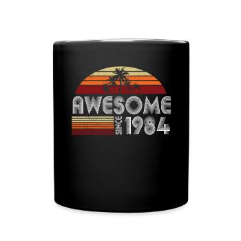40th Birthday Vintage 1984 Awesome Since 1984 - Full Colour Mug - black - Front