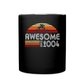 20th Birthday Vintage 2004 Awesome Since 2004 - Full Colour Mug - black - Front