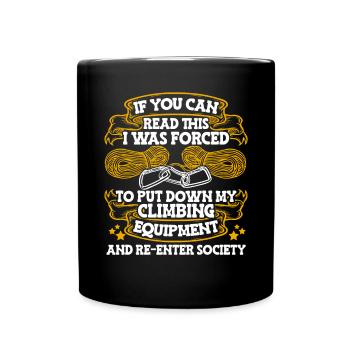 If You Can Read This Sport Climbing Speed Climbing - Full Colour Mug - black - Front