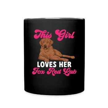 Foxred Labrador Fox Red Labrador Retriever - Full Colour Mug - black - Front