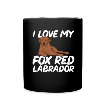 Foxred Labrador Fox Red Labrador Retriever - Full Colour Mug - black - Front