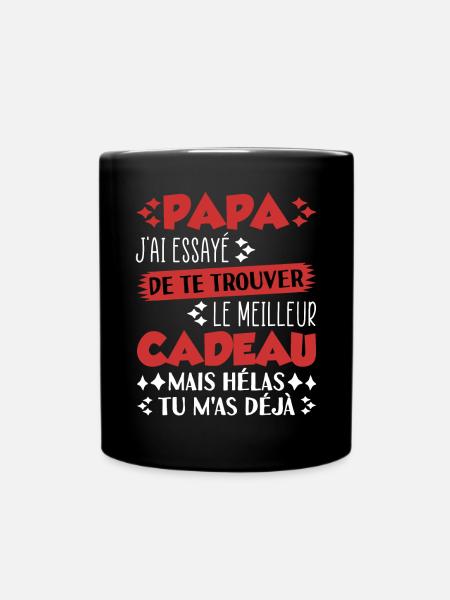 Papa Cadeau Anniversaire Noël Fête Des Pères - Mug uni - noir