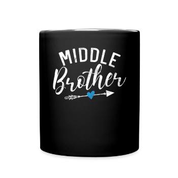 Middle Brother Gifts - Tasse einfarbig - Schwarz - Vorne