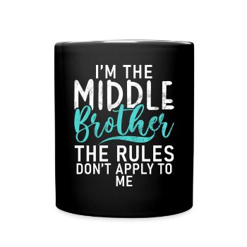 Cadeaux du frère du milieu - Mug uni - noir - Devant