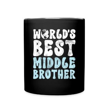 Cadeaux du frère du milieu - Mug uni - noir - Devant