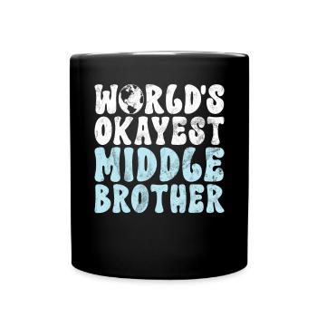 Cadeaux du frère du milieu - Mug uni - noir - Devant