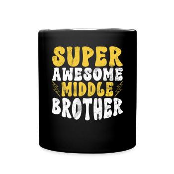 Cadeaux du frère du milieu - Mug uni - noir - Devant