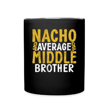 Middle Brother Gifts - Tasse einfarbig - Schwarz - Vorne