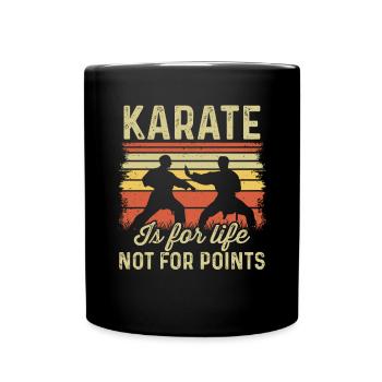 Le karaté, c’est pour la vie, pas pour les points - Mug uni - noir - Devant