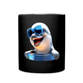 Dolphin Sunglasses Love Dolphins Cute Dolphin - Full Colour Mug - black - Front