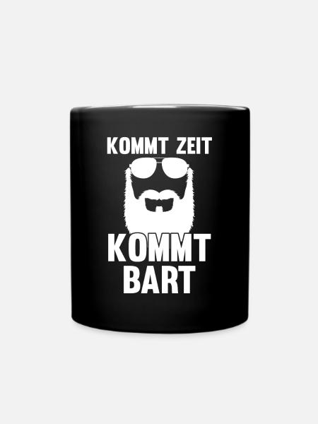 Bärtig Bartträger Schnurrbart Bart - Tasse einfarbig - Schwarz