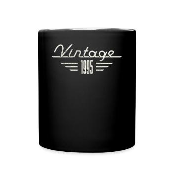 Vintage 1995 Geburtsjahr Minimalist Geburtstag - Tasse einfarbig - Schwarz - Vorne