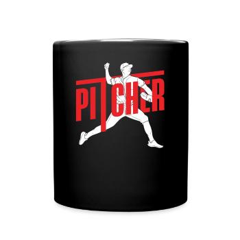 Drôle de baseball - Mug uni - noir - Devant
