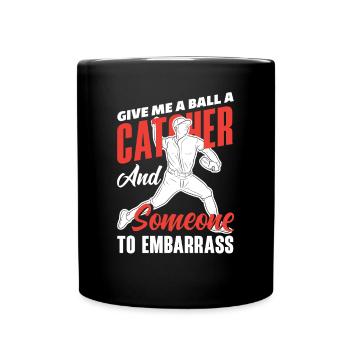 Drôle de baseball - Mug uni - noir - Devant