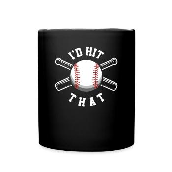 Drôle de baseball - Mug uni - noir - Devant