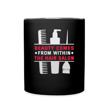 Hairdresser, Barber, Hairdresser, Hair Salon - Full Colour Mug - black - Front