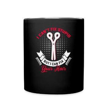 Hairdresser, Barber, Hairdresser, Hair Salon - Full Colour Mug - black - Front