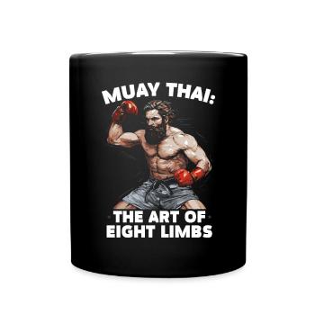 Muay Thai Boxing Martial Arts Martial Artist MMA - Full Colour Mug - black - Front