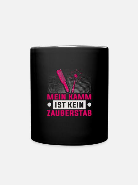 Friseurin Barber Frisörin Friseursalon - Tasse einfarbig - Schwarz