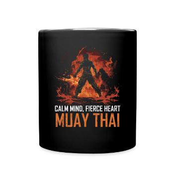 Muay Thai Boxen Kampfsport Kampfkünstler MMA - Tasse einfarbig - Schwarz - Vorne