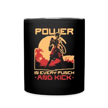Muay Thai Boxen Kampfsport Kampfkünstler MMA - Tasse einfarbig - Schwarz - Vorne